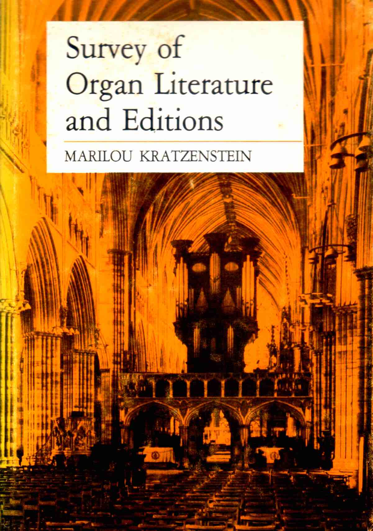 Cover of Survey of Organ Literature and Editions