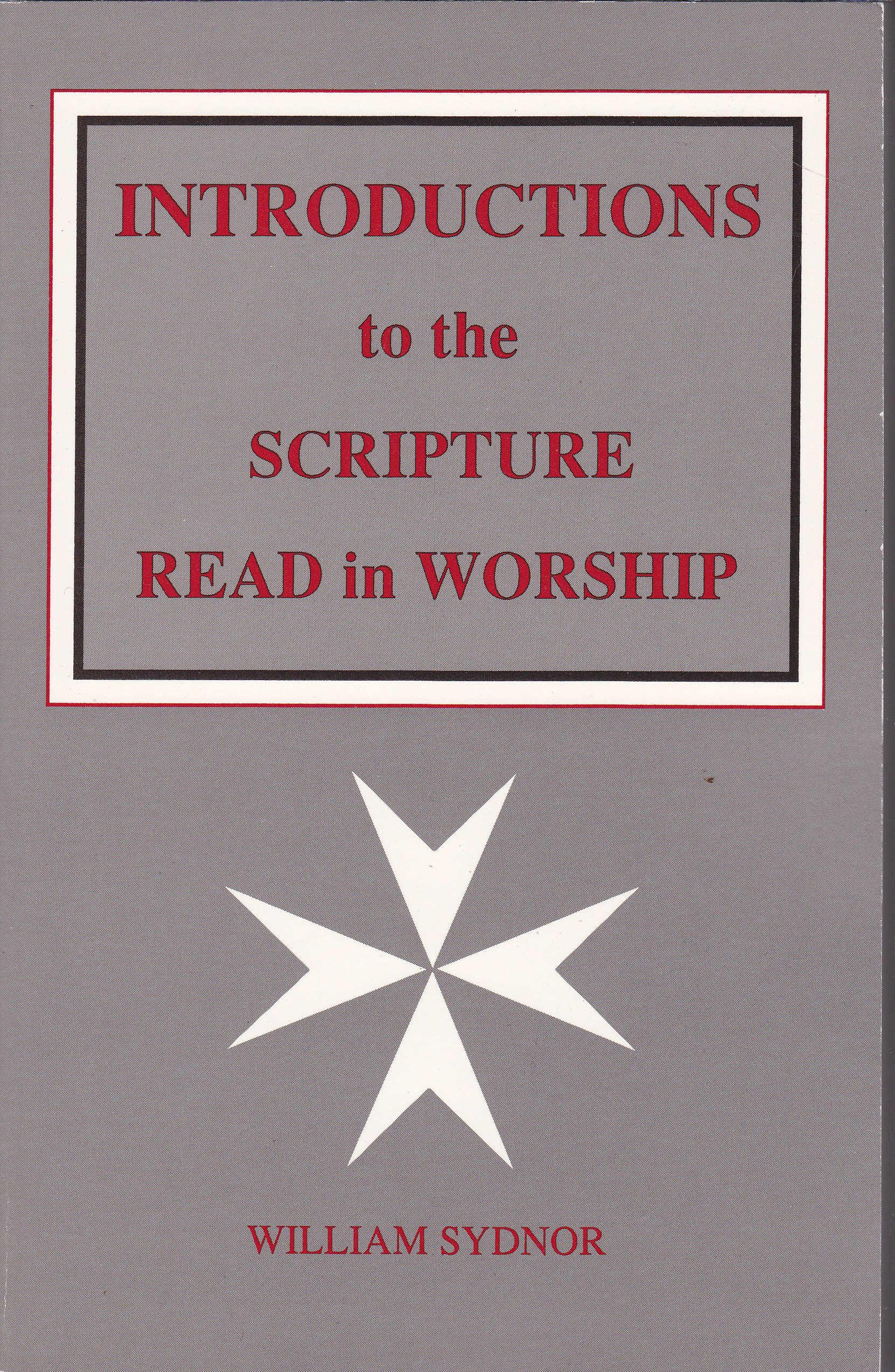 Cover of Introductions to the Scripture Read in Worship