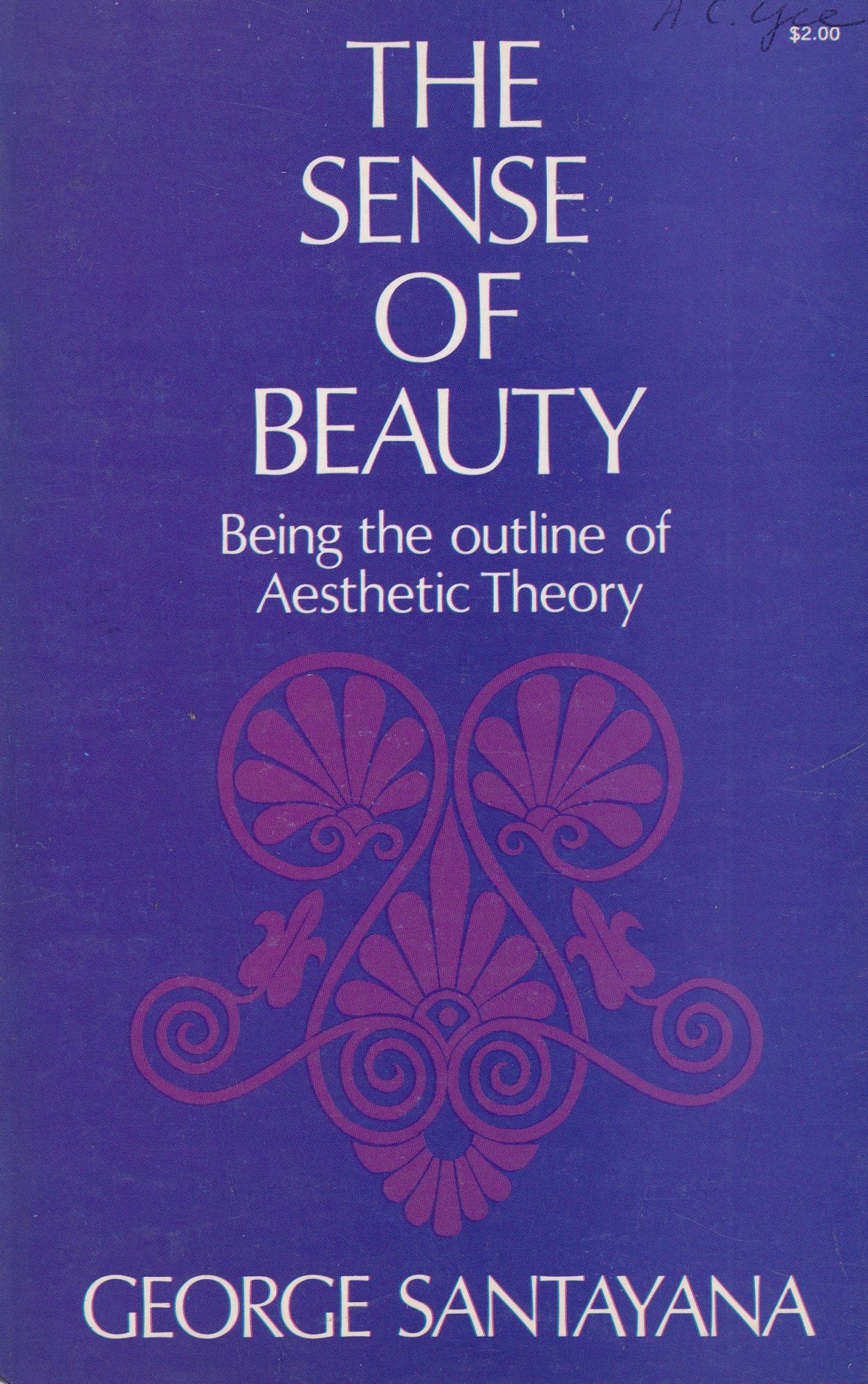 Cover of The Sense of Beauty