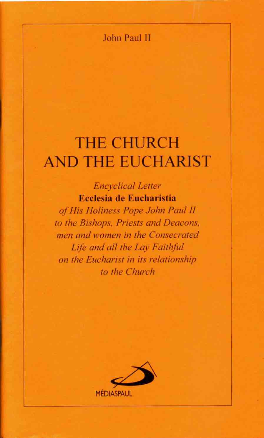 Cover of The Church and The Eucharist