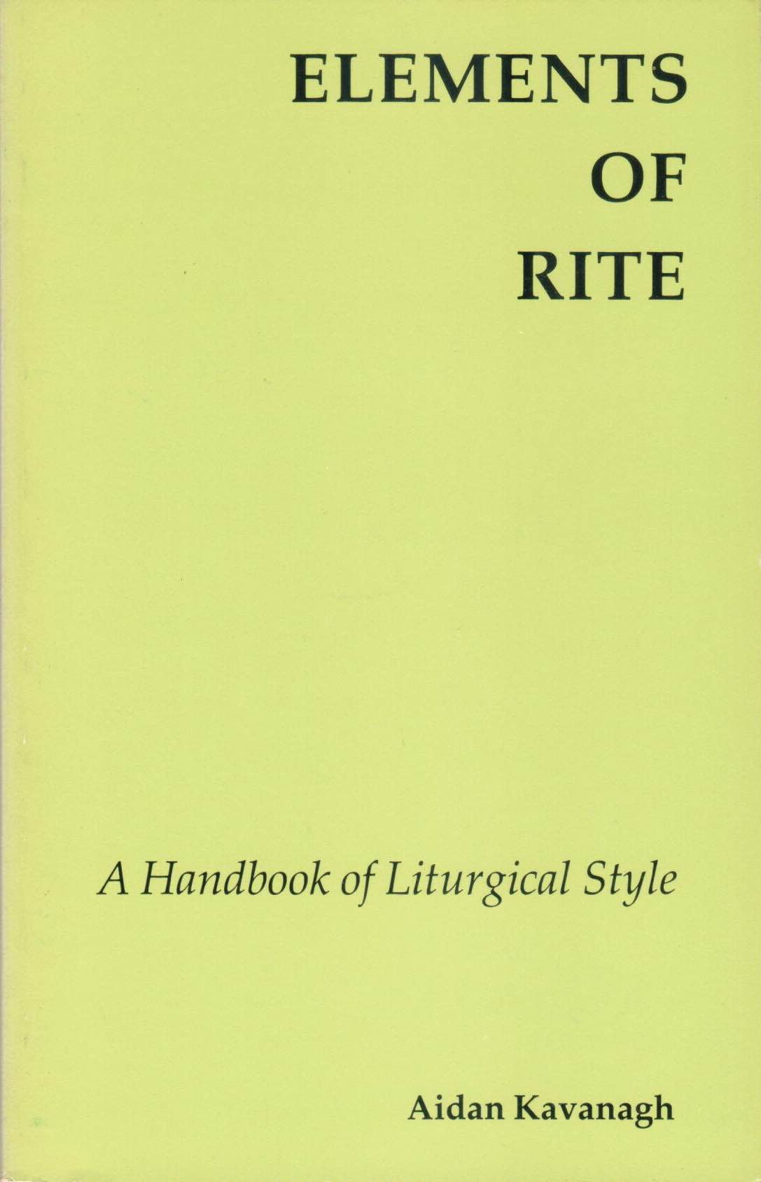 Cover of Elements of Rite