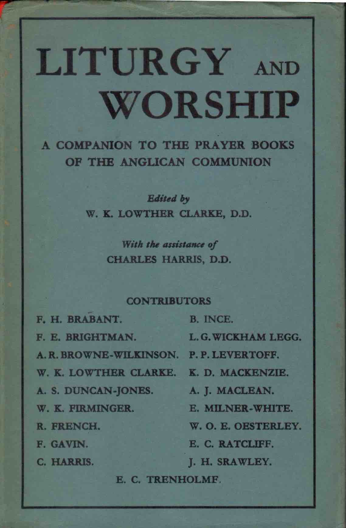 Cover of Liturgy and Worship