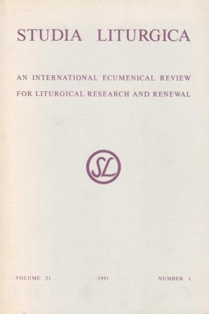 Cover of STUDIA LITURGICA - VOLUME 21, 1991, NUMBER 1