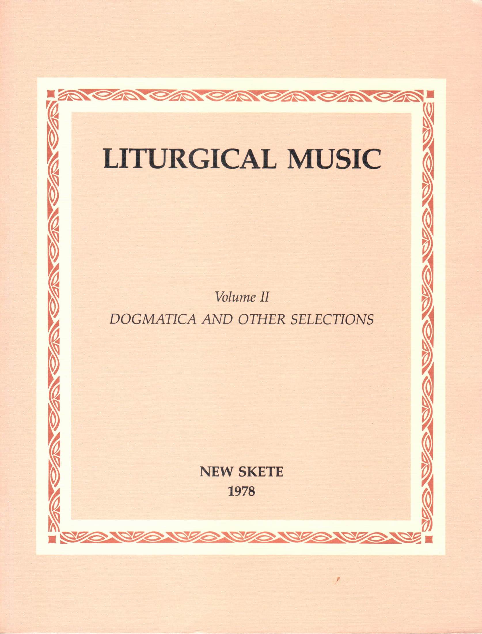 Cover of Liturgical Music, Volume 2