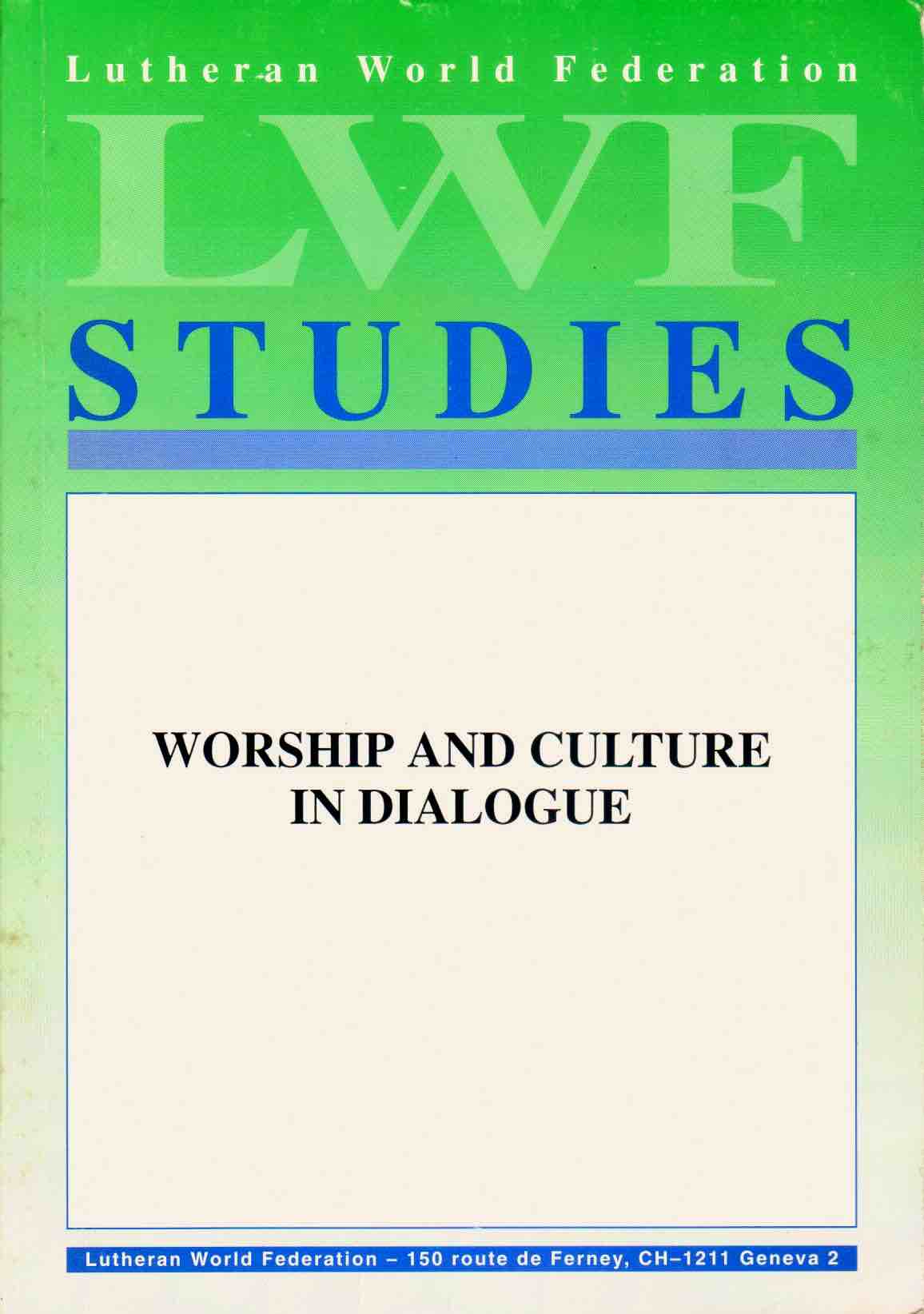 Cover of Worship and Culture in Dialogue