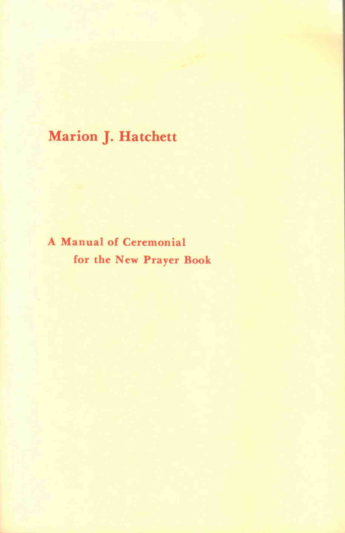 Cover of A Manual of Ceremonial for the New Prayer Book
