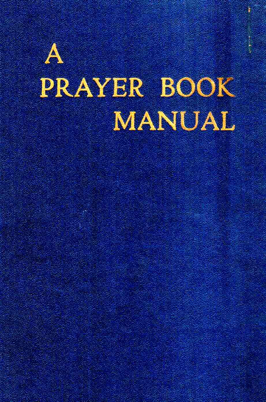 Cover of A Prayer Book Manual