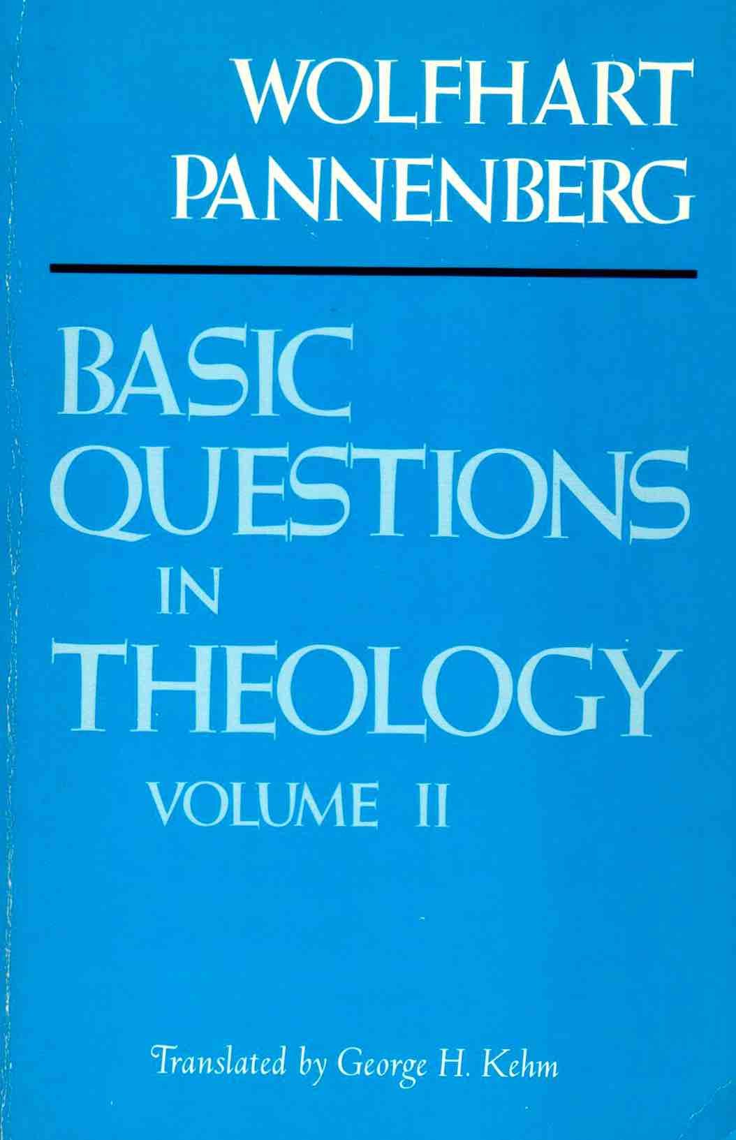 Cover of Basic Questions in Theology Volume II