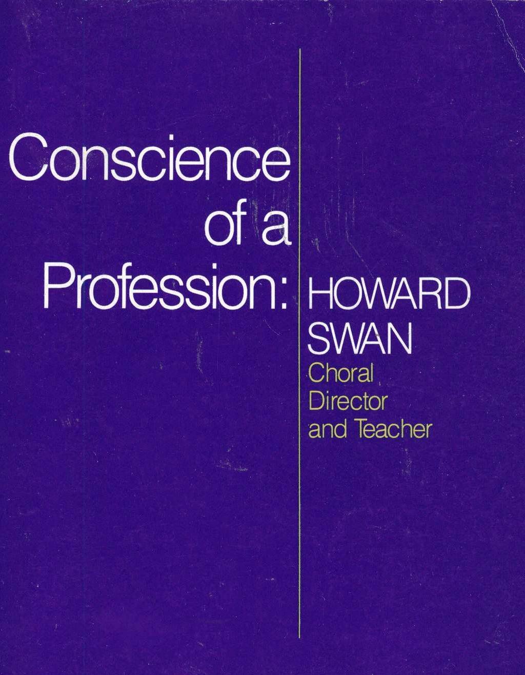 Cover of Conscience of a Profession: Howard Swan