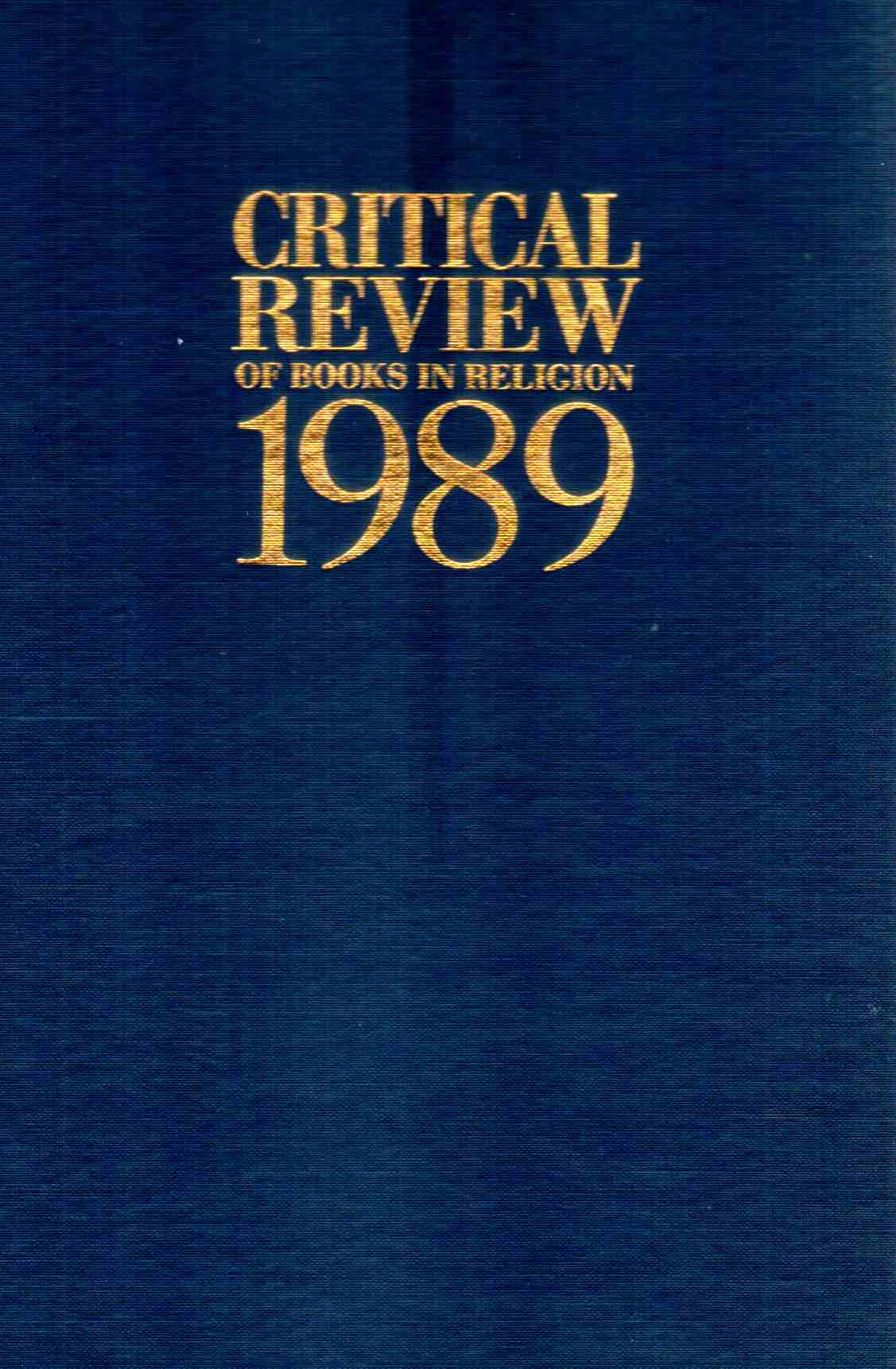 Cover of Critical Review of Books in Religion 1989