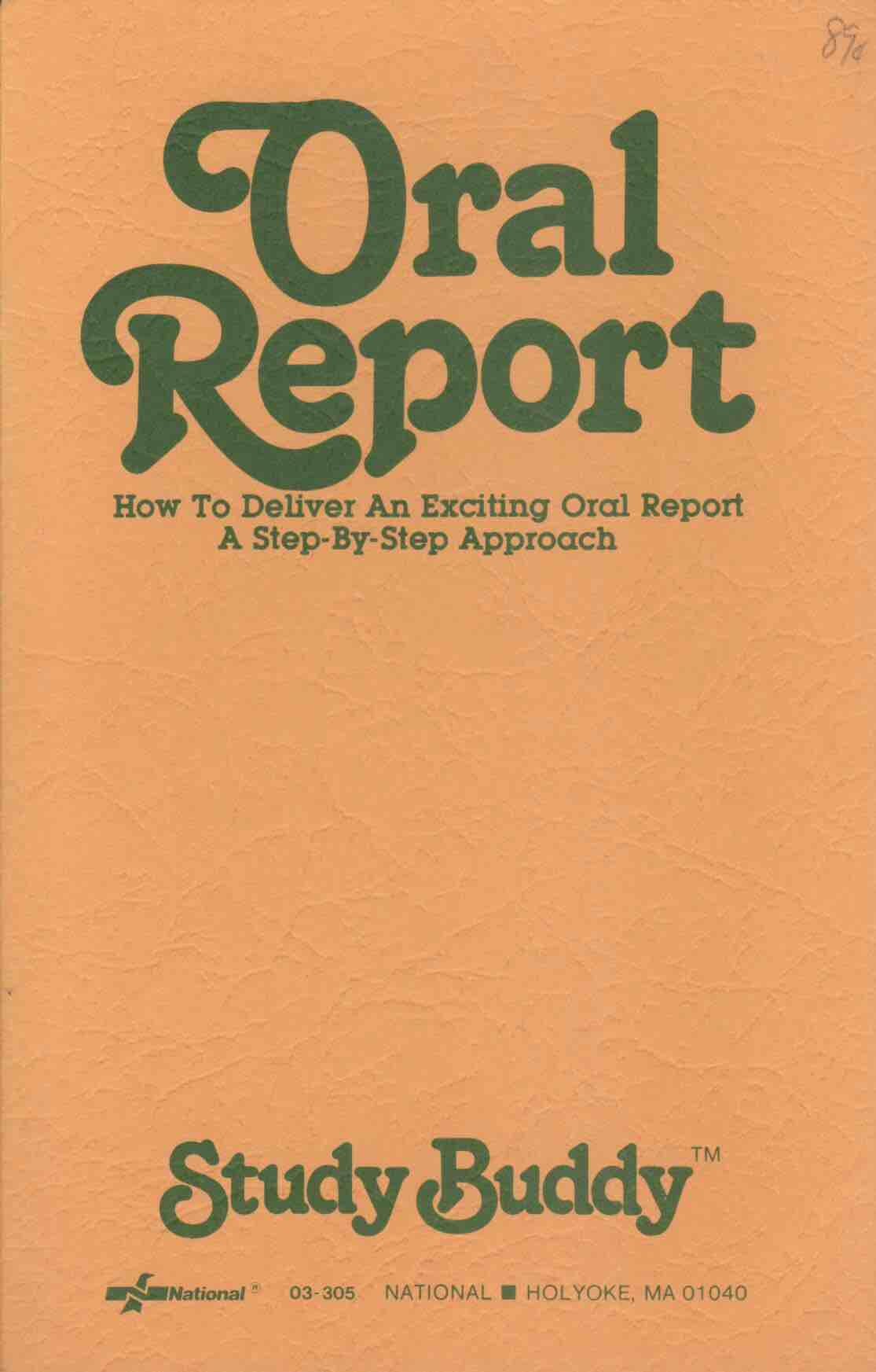 Cover of Oral Report