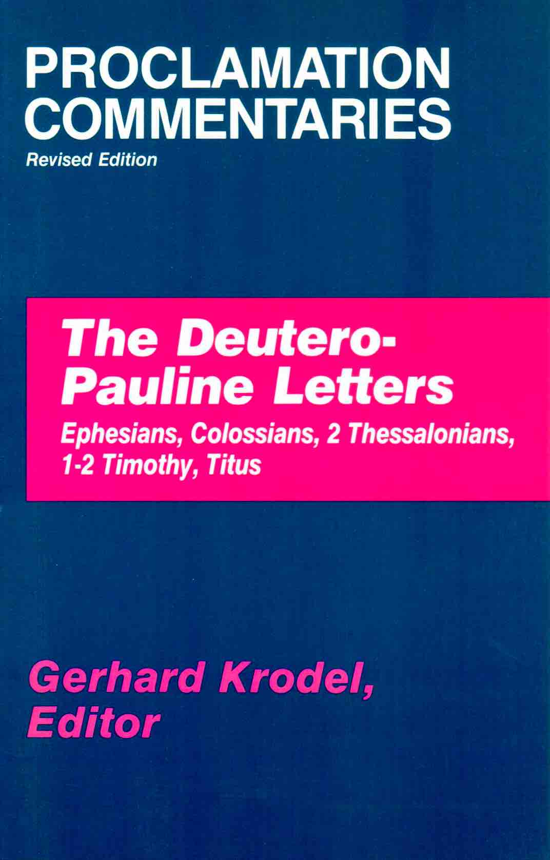 Cover of The Deutero-Pauline Letterts
