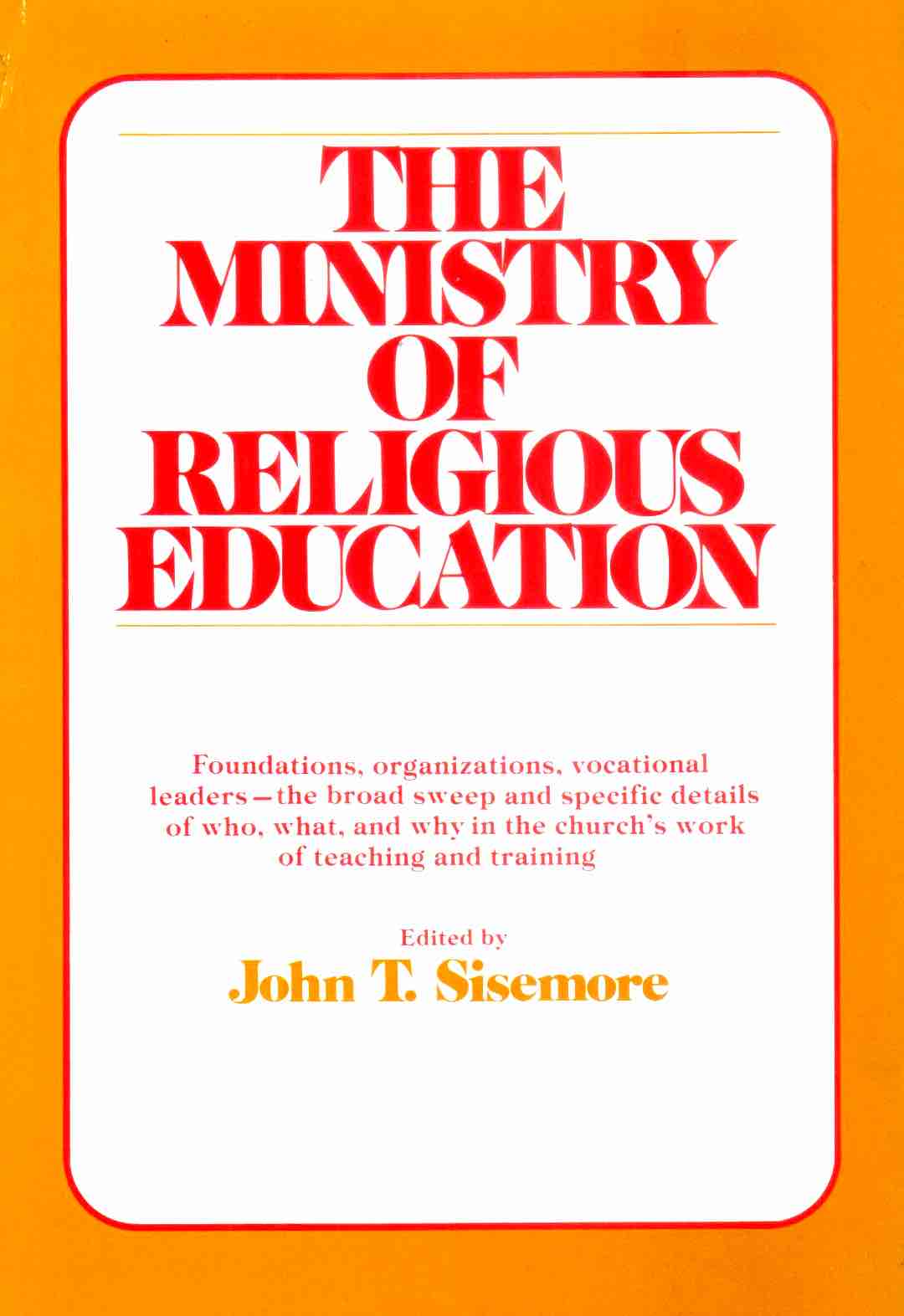 Cover of The Ministry of Religious Education