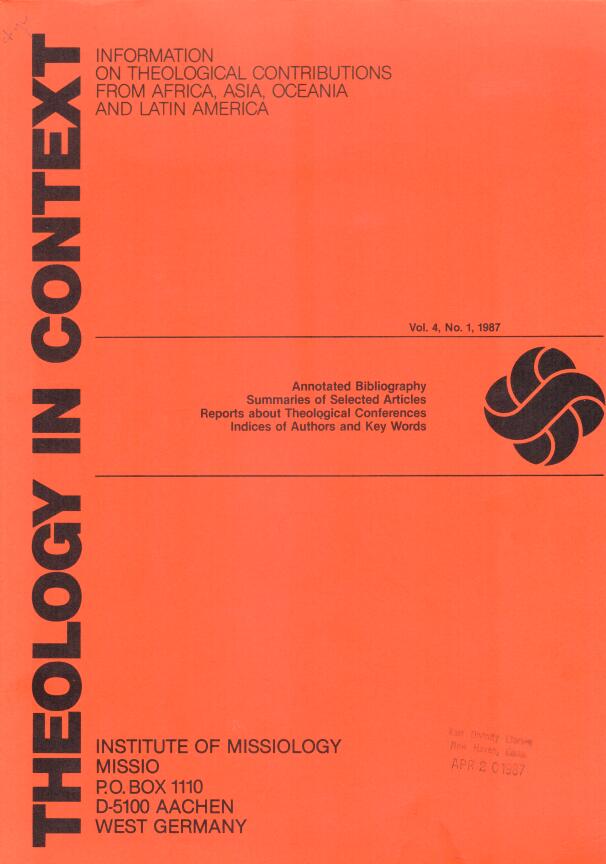 Cover of Theology in Context