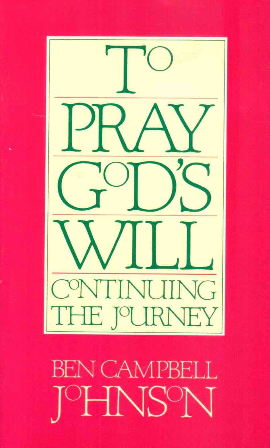 Cover of To Pray God's Will