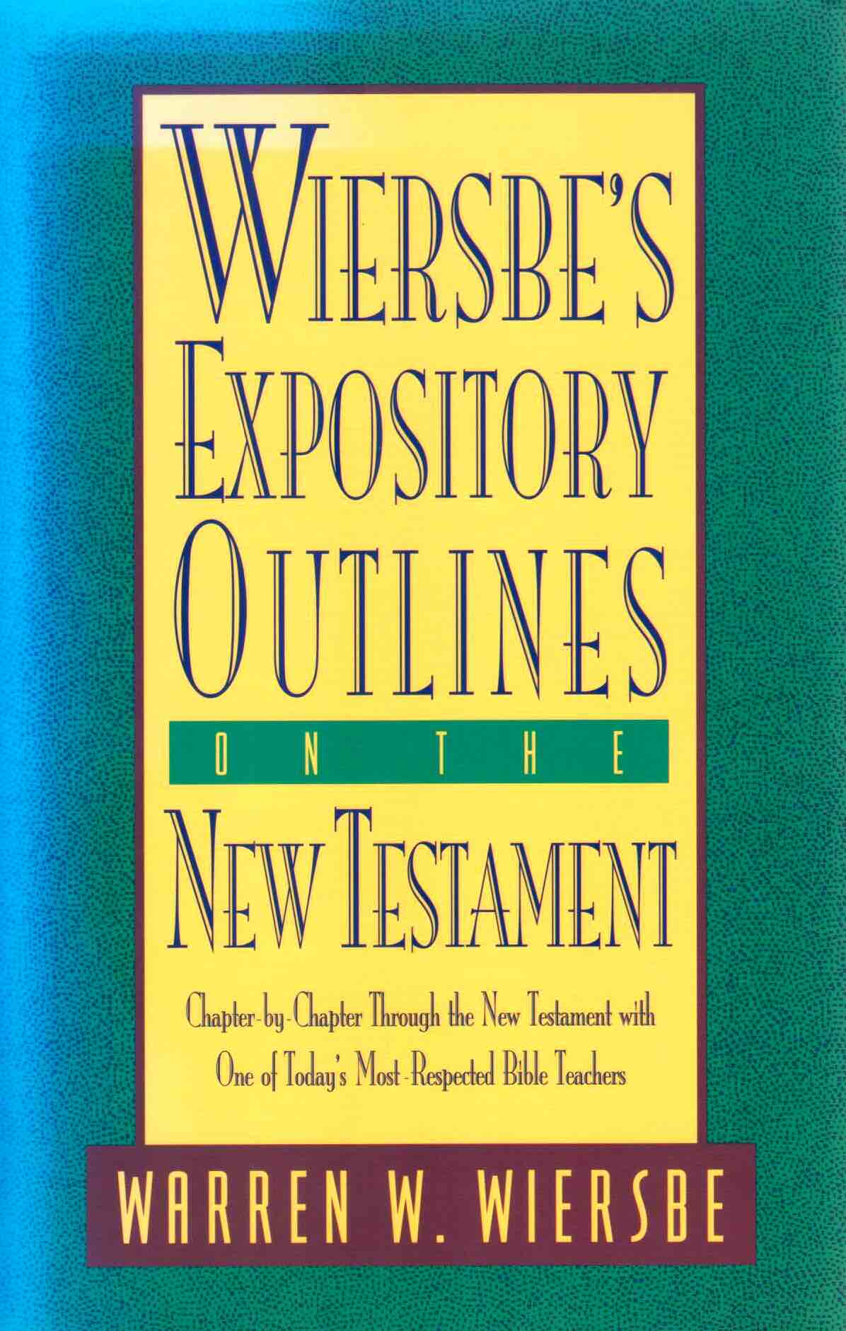 Cover of Wiersbe's Expository Outlines on the New Testament