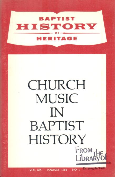 Cover of Church Music in Baptist History