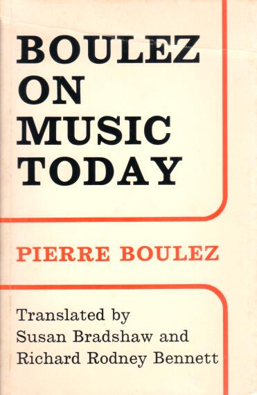 Cover of Boulez On Music Today