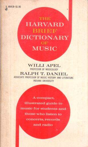 Cover of The Harvard Brief Dictionary of Music