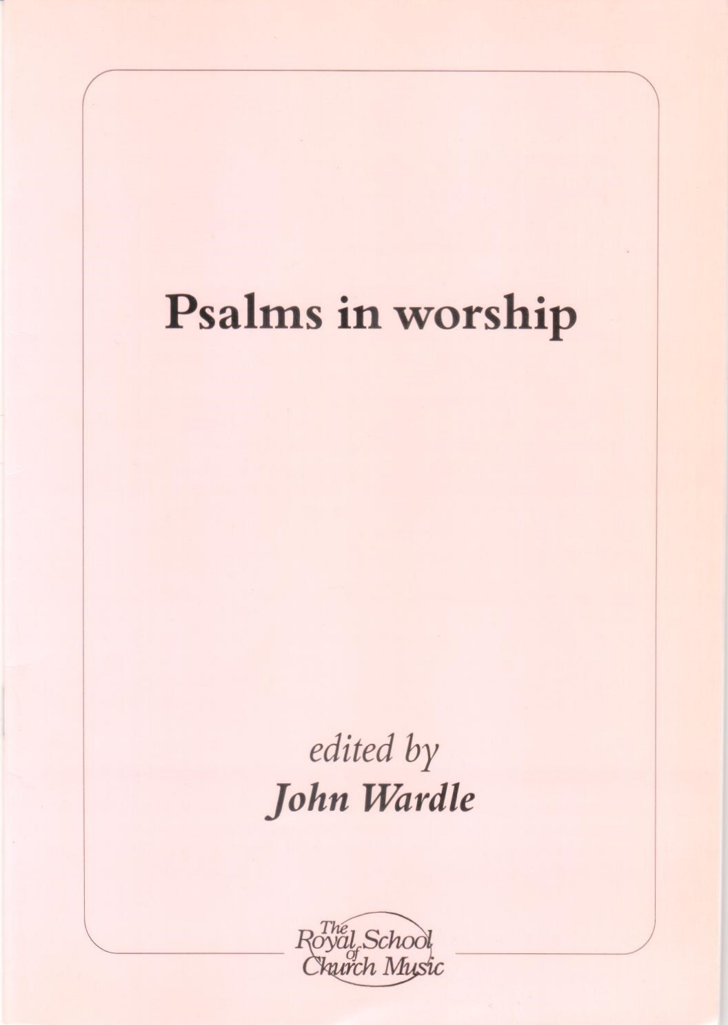 Cover of Psalms in worship